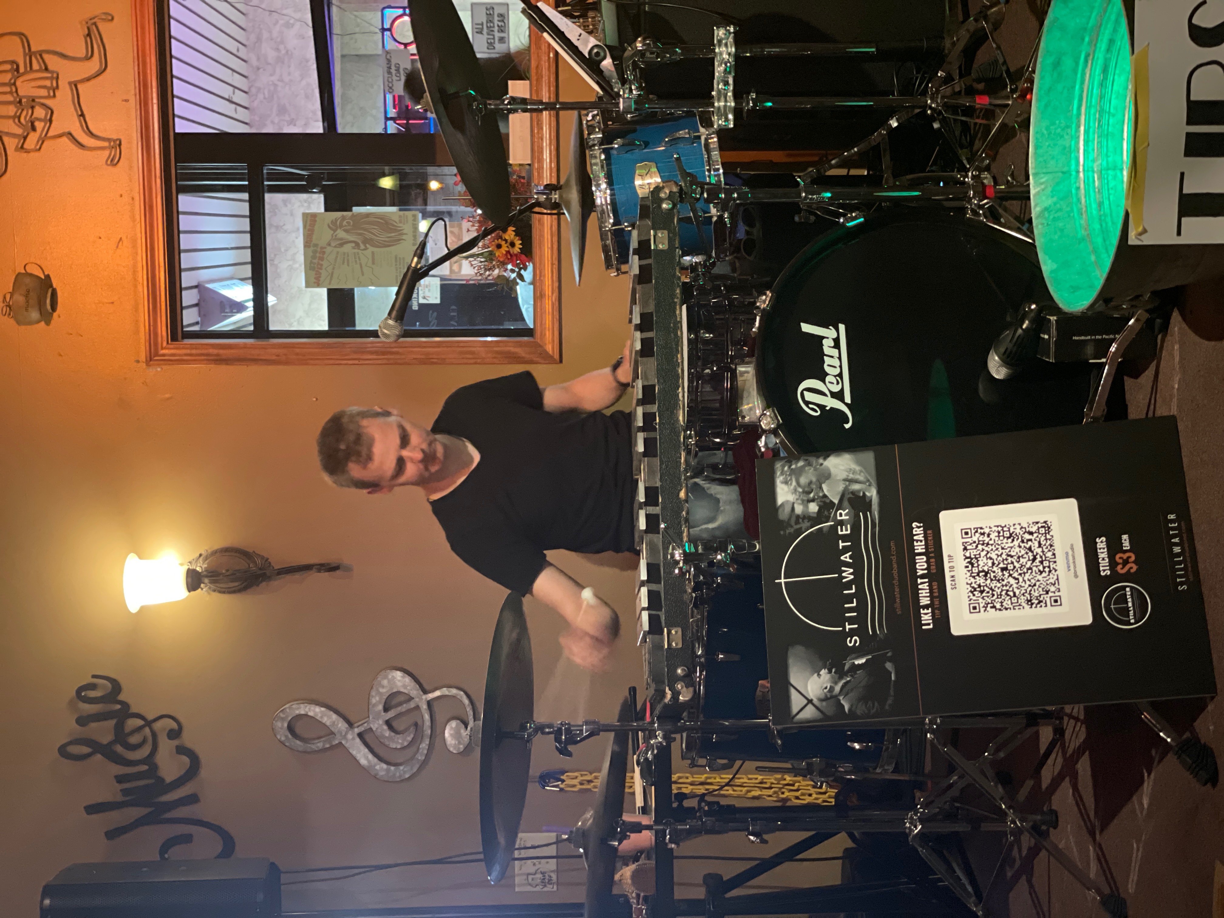 David on drums