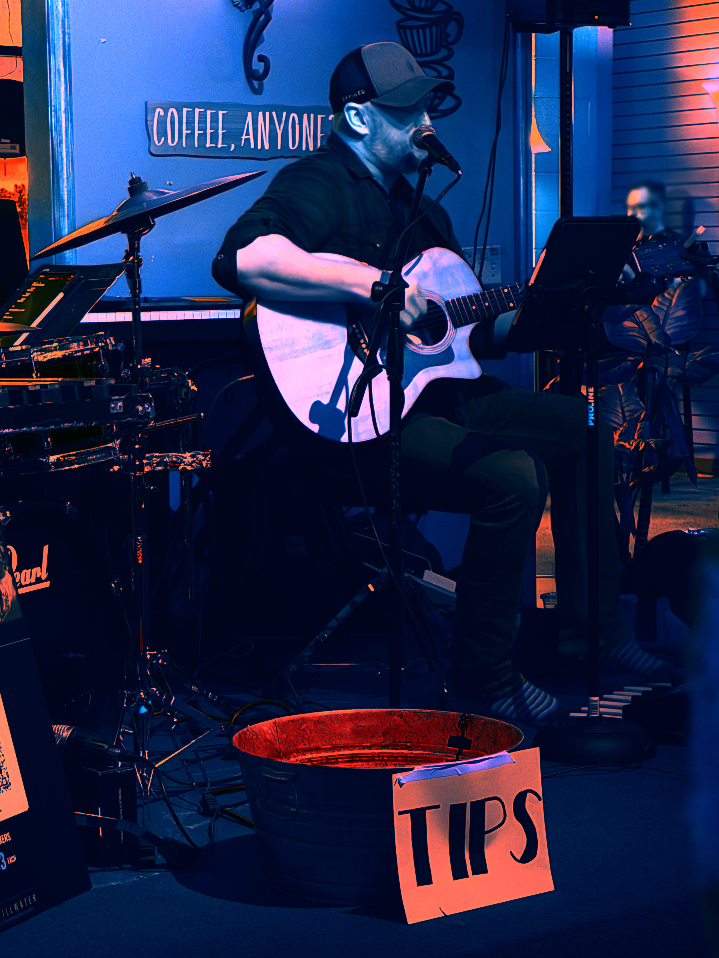 Joe performing