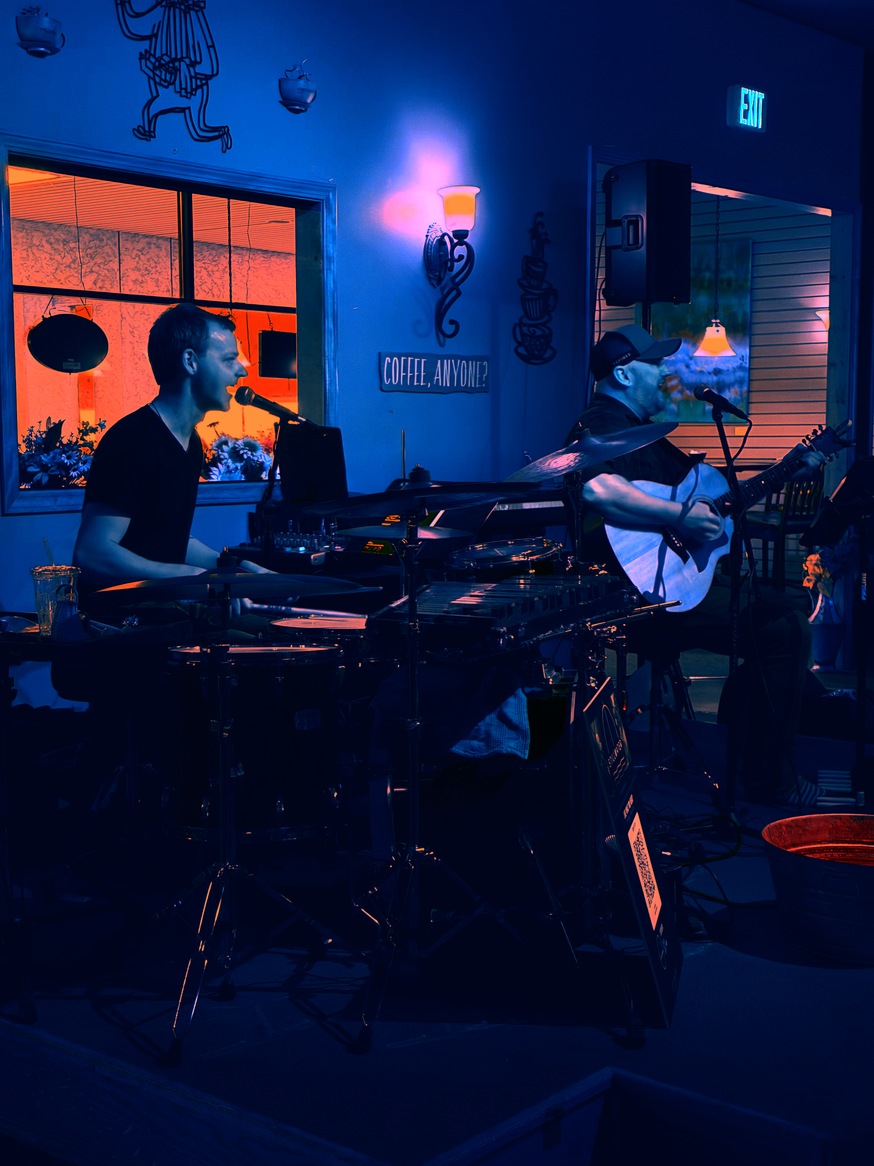 Joe and David performing